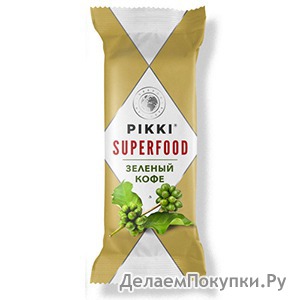 Мягкие фруктовые батончики Pikki Зеленый кофе 35г