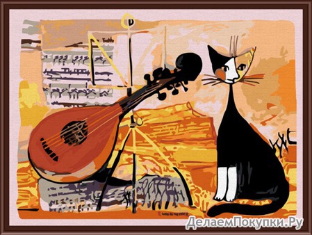 CE005/Musical cat - картина по номерам