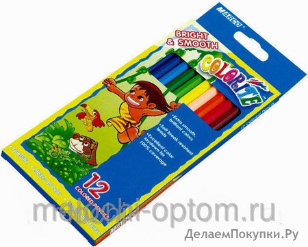 Карандаши цветные Marco "Colorite" (12 цветов) для рисования.