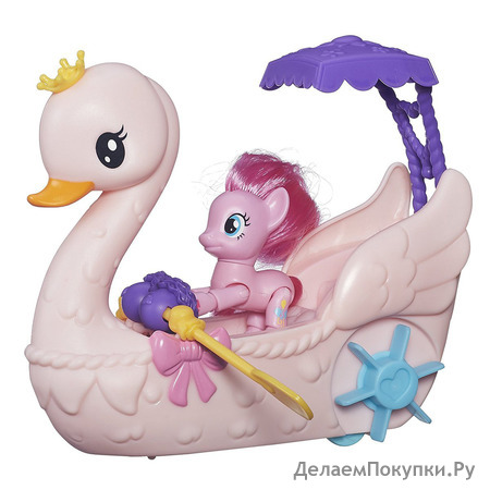 My Little Pony Friendship is Magic Pinkie Pie Row & Ride Swan Boat Set