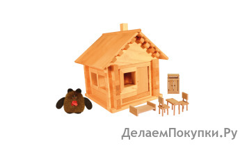 Конструктор Избушка теремок с куклой и мебелью