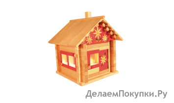 Конструктор Избушка теремок с росписью и электропроводкой