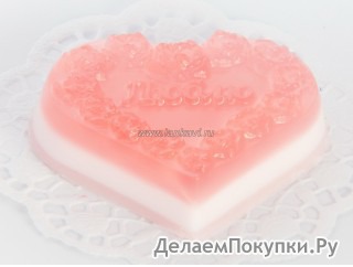 Мыльное ассорти/сердце: ЛЮБЛЮ, 90 гр/шт