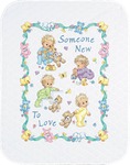 Dimensions Needlecrafts Stamped Cross Stitch, Someone New Baby Quilt