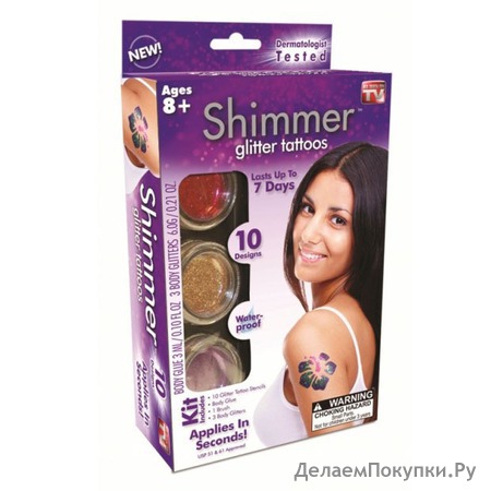      Shimmer Glitter Tattoos.(  )