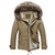 Zicac New Men's Thicken Fuax Fur Collar Cotton Coat Overcoat