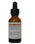 Vitamin C Skin Serum 20% (L-Ascorbic Acid) with Pure Hyaluronic Acid Anti Aging Serum (1oz)