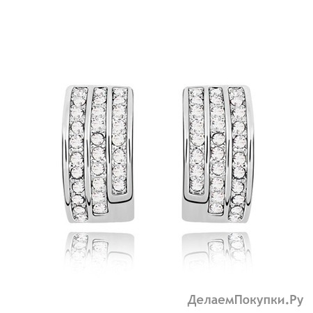 SWAROVSKI ELEMENTS СЕРЬГИ ПОД СЕРЕБРО