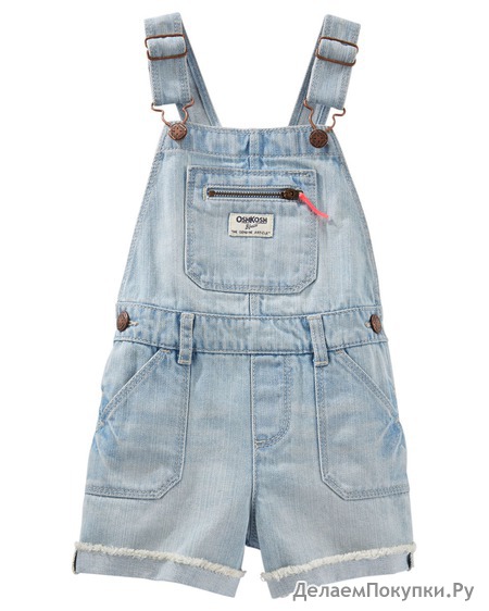 Denim Shortalls - Blue Ice Wash