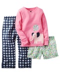 3-Piece Cotton & Jersey PJs