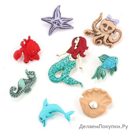 Набор пуговиц JESSE JAMES арт. 4042 "MERMAIDS"
