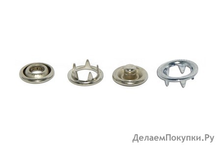 Кнопка 9,5мм рубашечная (кольцо), арт. ТР-ЛАТцв.никель уп.1440шт.