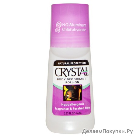 Crystal Body Deodorant, Шариковый дезодорант, 2.25 fl oz (66 мл)