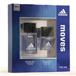 Adidas Moves by Coty for Men 2 Piece Set Includes: 1.0 oz Eau de Toilette Spray + 0.5 oz Eau de Toilette Spray