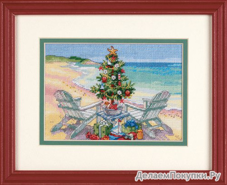 Dimensions Needlecrafts Counted Cross Stitch, Christmas On The Beach