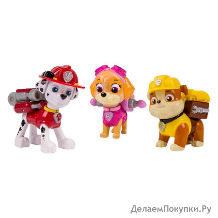 Paw Patrol 6024060 Action Pack Pups, Pack of 3