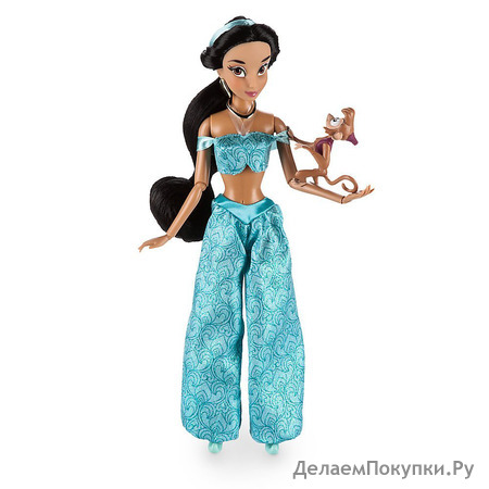 Disney Jasmine Classic Doll with Abu Figure - 12 Inch