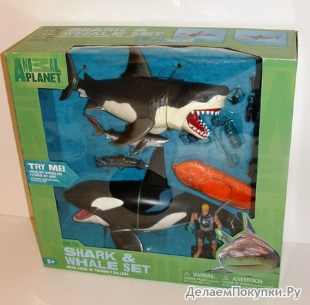 Great White Shark & Killer Whale Playset - Animal Planet