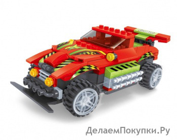 конструктора с дистанционным управлением  "гонки" машина с д/у (34*21*7 см. 197 дет.) 20102