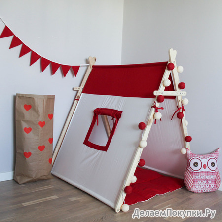 Игровая палатка Simple Red с окном