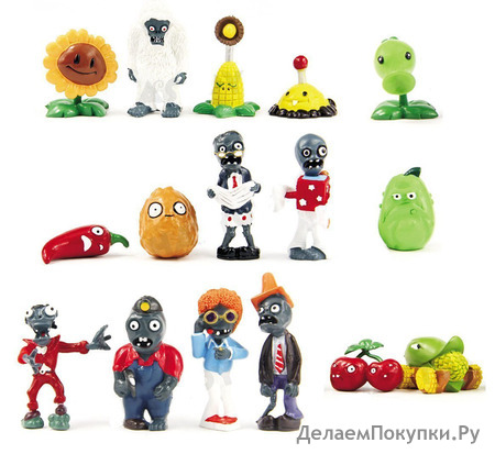 BIGOCT 16 X Plants vs Zombies Toys Series Game Role Figure Display Toy PVC Gargantuar Craze Dave Dr. Zomboss Action Figure