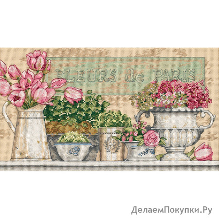 Dimensions Needlecrafts Counted Cross Stitch by Kathryn White, Flowers Of Paris