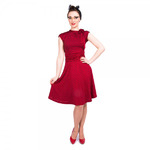 'Dottie' Red Black Polka Tea Dress