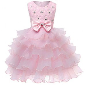 NNJXD Girl Dress Kids Ruffles Lace Party Wedding Dresses