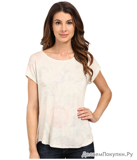 B Collection by Bobeau Flora Floral Print T-Shirt