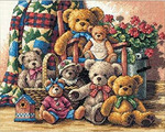 Dimensions Needlecrafts Counted Cross Stitch, Teddy Bear Gathering