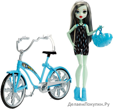 Monster High Boltin' Bicycle Frankie Stein Doll & Vehicle