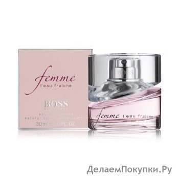 Boss Femme L'Eau Fraiche by Hugo Boss Eau de Toilette Spray 1.0 oz for Women