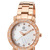 Cabochon  Rose-Tone Stainless Steel White Dial