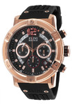 Elini Barokas ELINI-20003-RG-01 Spirit Chrono Black Rubber and Dial Rose-Tone Case