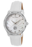 Lucien Piccard LP-40042-02MOP-WHS Balarina White Genuine Leather MOP Dial SS