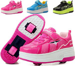 PPXID Boy's Girl's Adult's Single Wheel/Double Wheels Skate Shoes Roller Sneakers