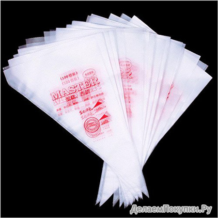 Crazydeal Hot 100Pcs Disposable Icing Piping Cake Pastry Tip Cupcake Decorating Bags Tool