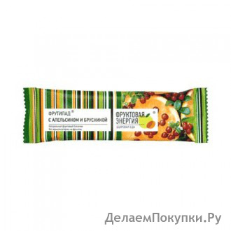 Фруктовый батончик неглазированный «Фрутилад с апельсином и брусникой», 30 гр.