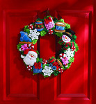 Bucilla Felt Applique Wall Hanging Wreath Kit, 15 by 15-Inch, 86363 Christmas Toys