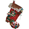 Bucilla 18-Inch Christmas Stocking Felt Applique Kit, 86146 Holiday Decorating