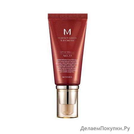 Missha M Perfect Cover BB Cream SPF 42 PA No 27 Honey Beige