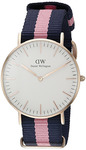 часы Daniel Wellington Women's 0505DW Winchester Stainless Steel Watch With Striped Nylon Band