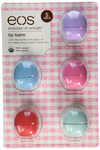 Eos Evolution Of Smooth Lip Balm, Passion Fruit, Blueberry Acai, Strawberry Sorbet, Sumer Fruit, & Sweet Mint, 5 piece
