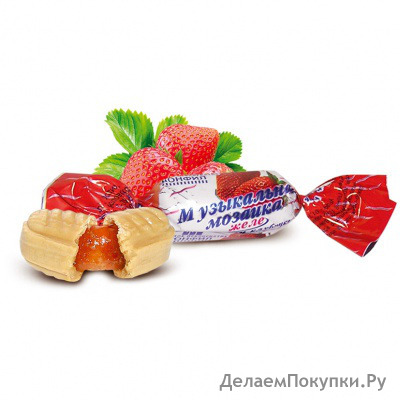 Клубника карамель с желе 1кг, Конфил