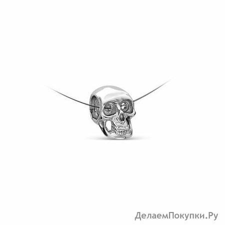 Серебряная подвеска "Череп" 925 пробы - 006