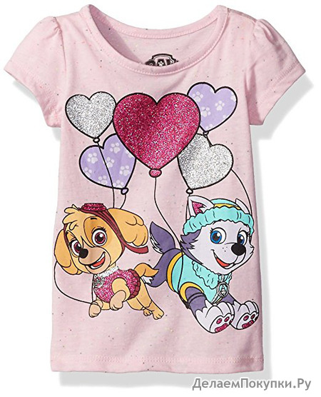 Nickelodeon Little Girls' Paw Patrol Short Sleeve T-Shirt Shirt