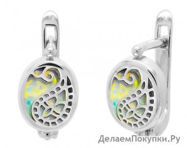 Серьги, опал