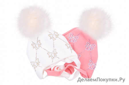 Шапка для девочек на флисе 9550