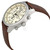 Seiko Men's Chronograph Beige Dial Brown Genuine Leather