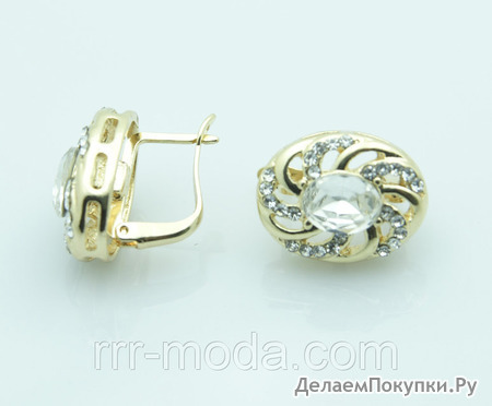 Сережки с английским замком.
